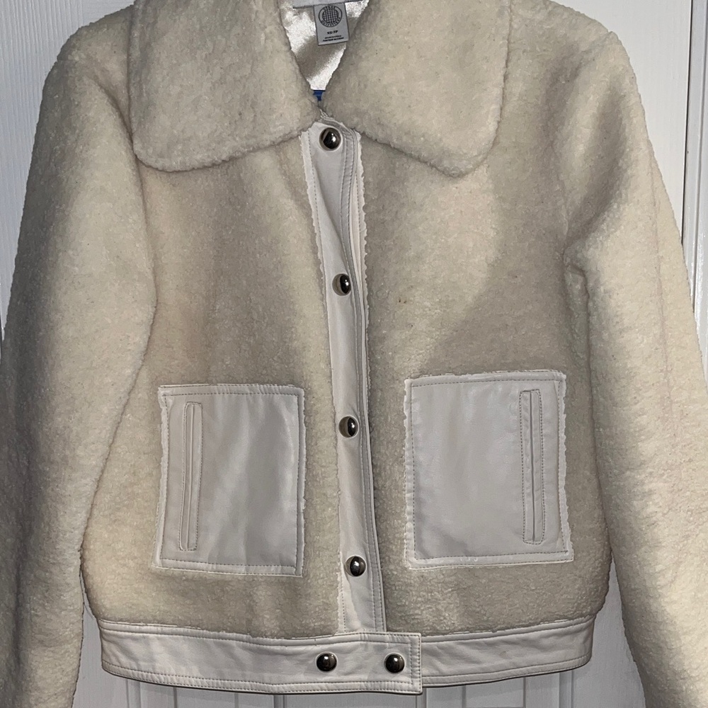 Urban Outfitters White Teddy Jacket